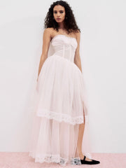 Women Sabrina Gown - Petal Pink