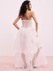 Women Sabrina Gown - Petal Pink
