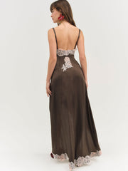Women Clemence Maxi Dress - Chocolate