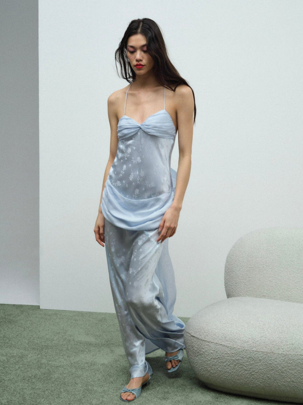 Women Daisy Gown - Baby Blue
