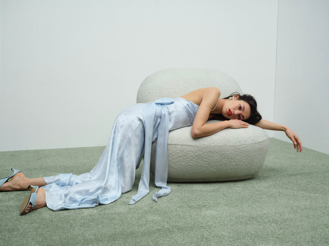 Women Daisy Gown - Baby Blue