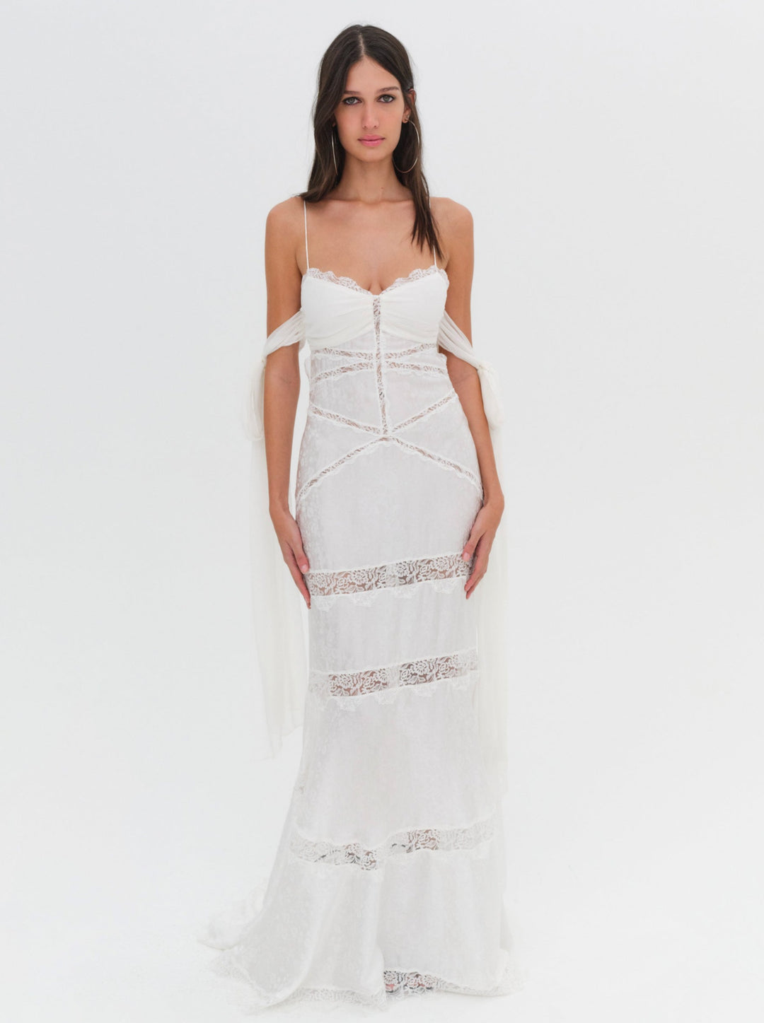Women Rita Lace Gown - Ivory