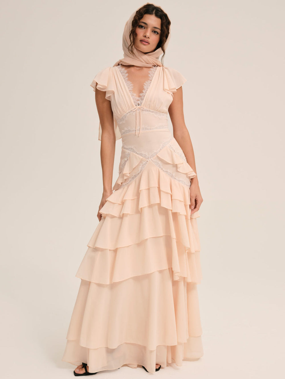 Women Adriana Gown - Peach
