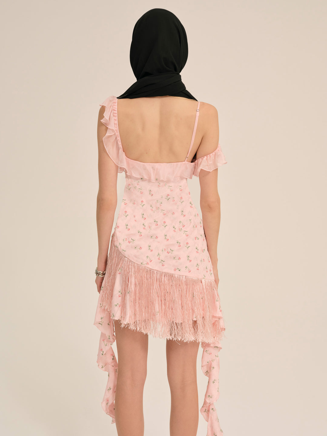 Women Raspberry Rose Mini Dress - Pink