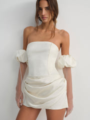Women Serena Mini Dress - Cream