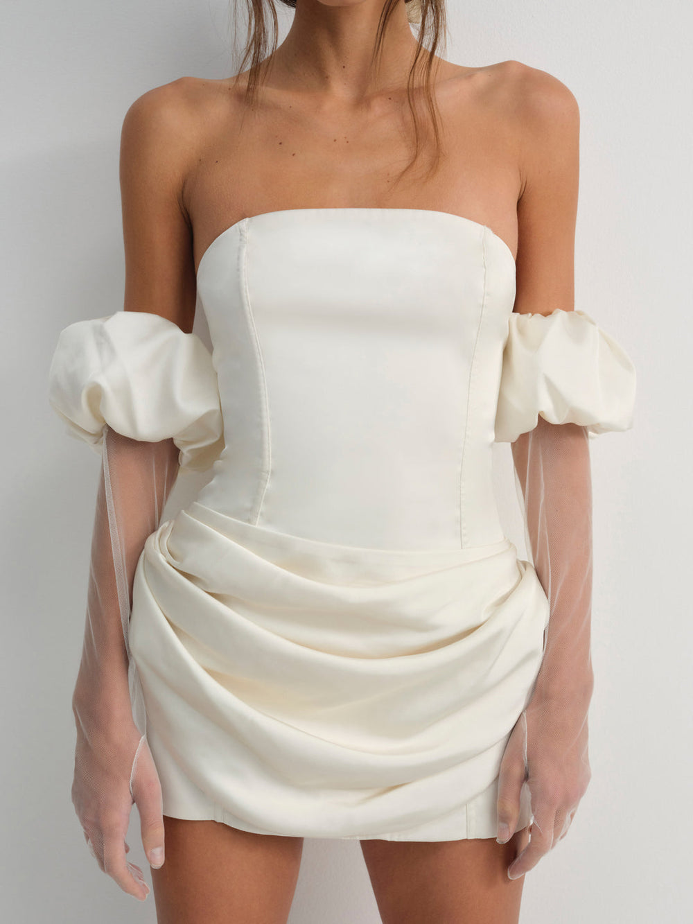 Women Serena Mini Dress - Cream