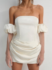 Women Serena Mini Dress - Cream