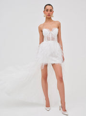 Women Bustier Gown - White