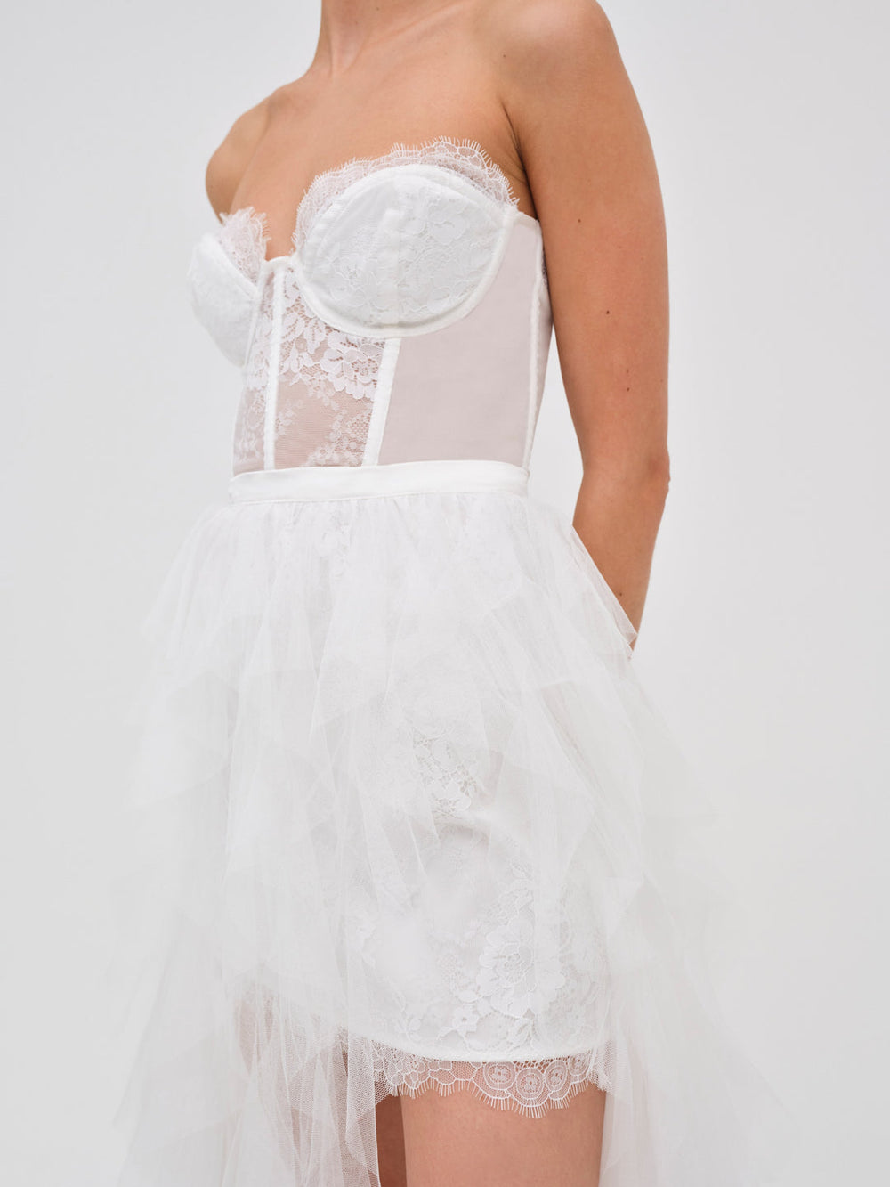 Women Bustier Gown - White
