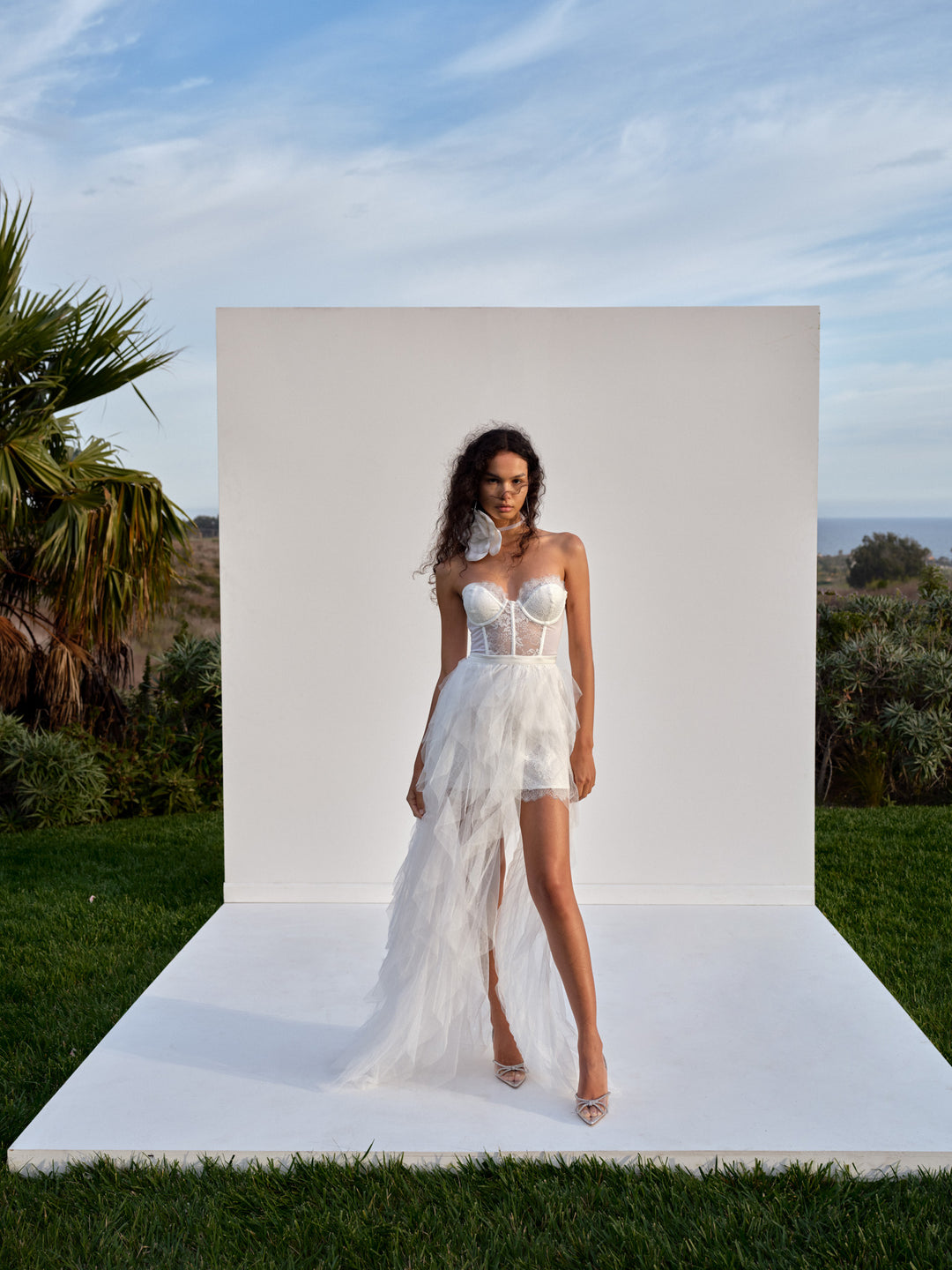 Women Bustier Gown - White