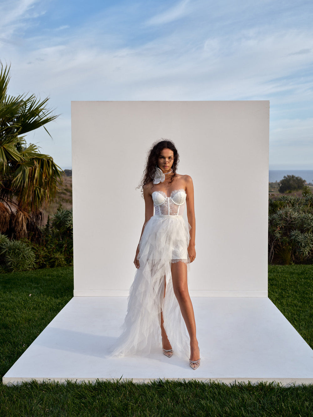 Women Bustier Gown - White