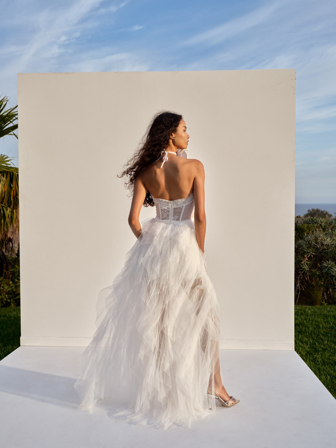 Women Bustier Gown - White