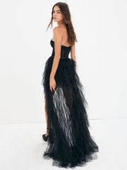 Women Bustier Gown - Black