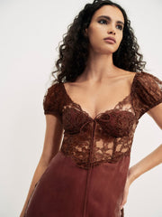 Women Casey Maxi Dress - Rust