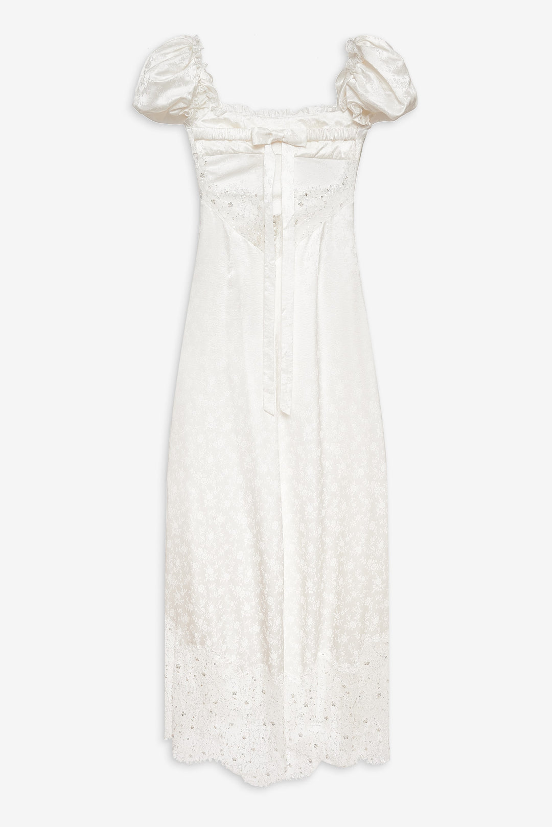 Women Aurelia Jacquard Gown - White