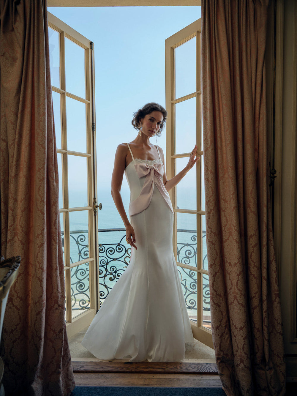 Women Eliana Gown - White Pink