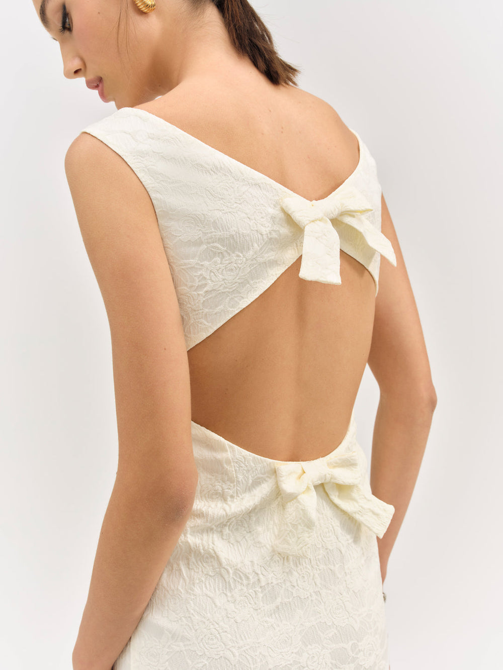 Women Rosie Jacquard Mini Dress - Cream