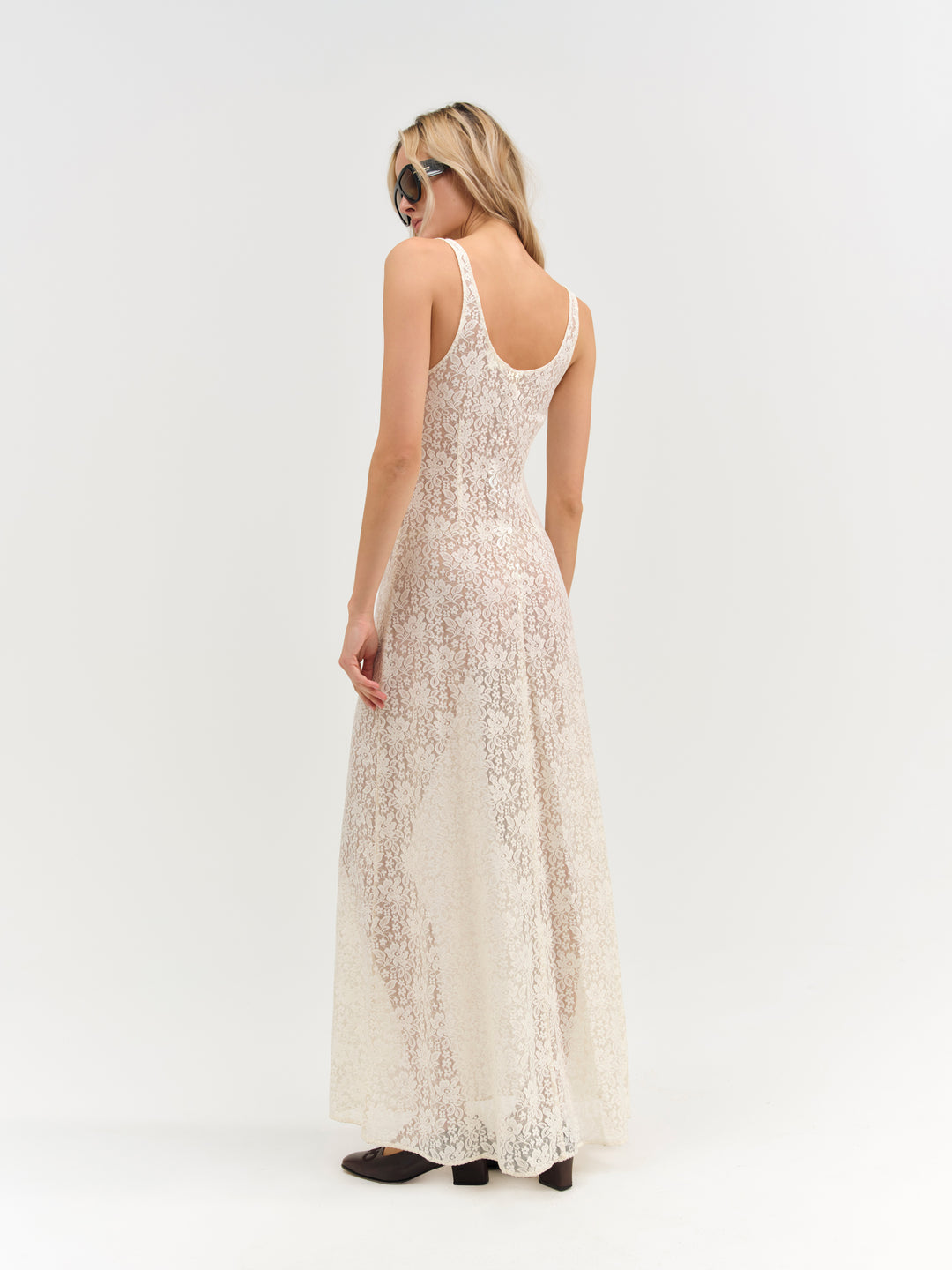 Women Ella Lace Maxi Dress - Cream