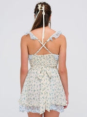 Women Chateau Mini Dress - Blue