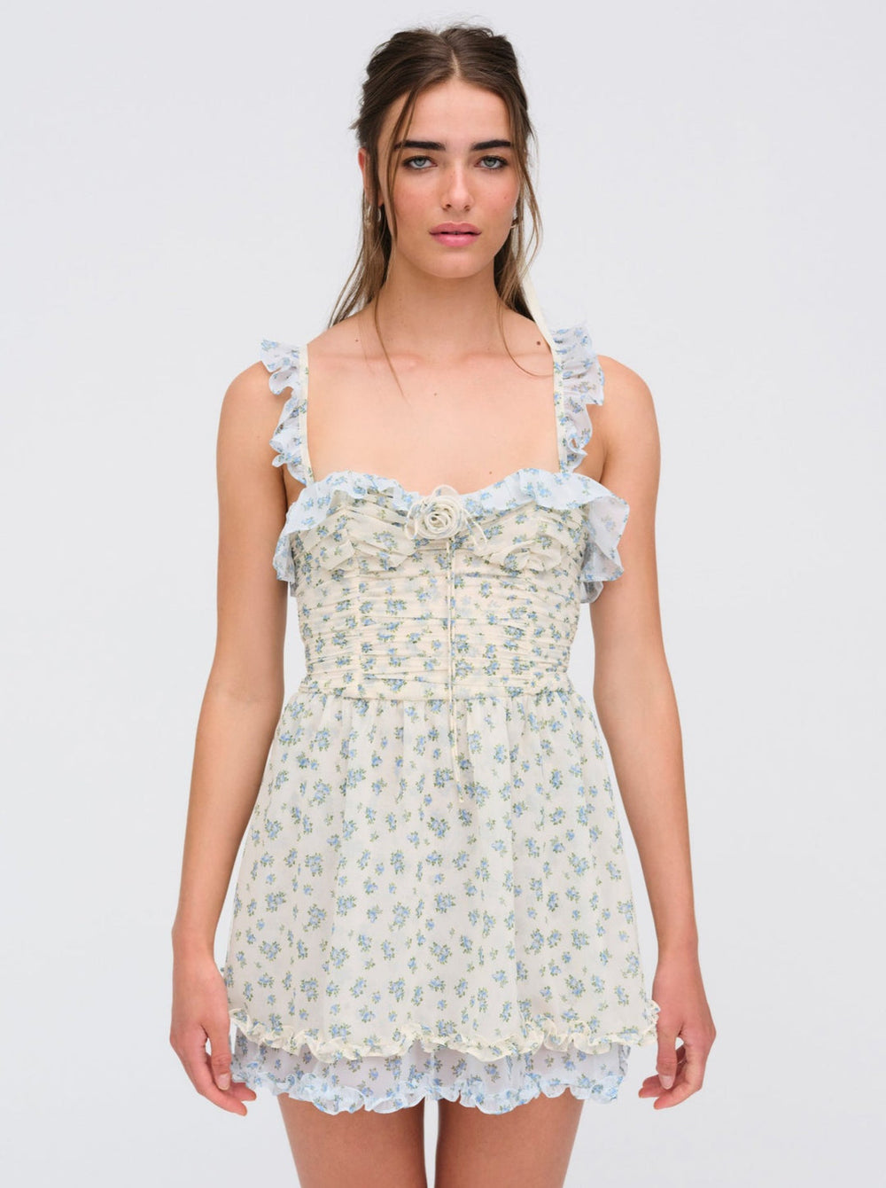 Women Chateau Mini Dress - Blue