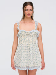 Women Chateau Mini Dress - Blue