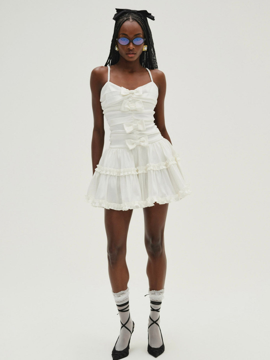 Women Whipped Cream Taffeta Mini Dress - White