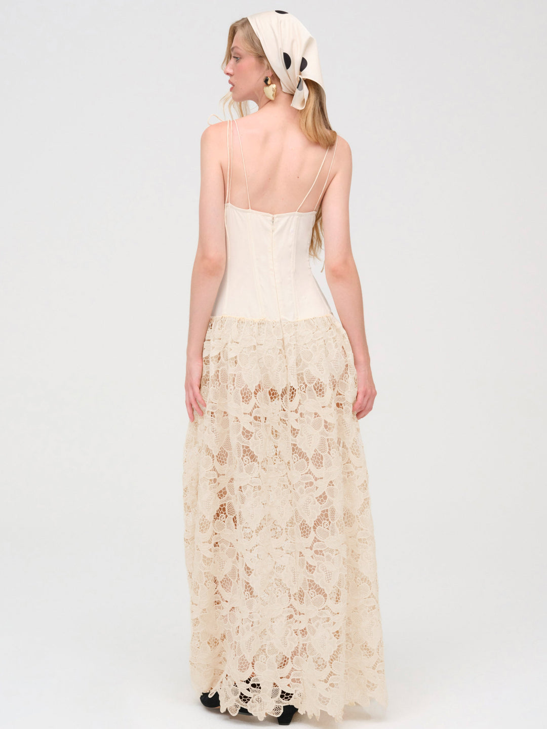 Women Coco Lace Maxi Dress - Cream