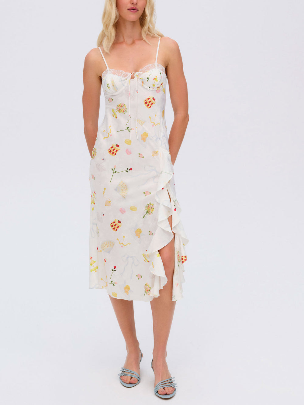 Women Chania Midi Dress - White