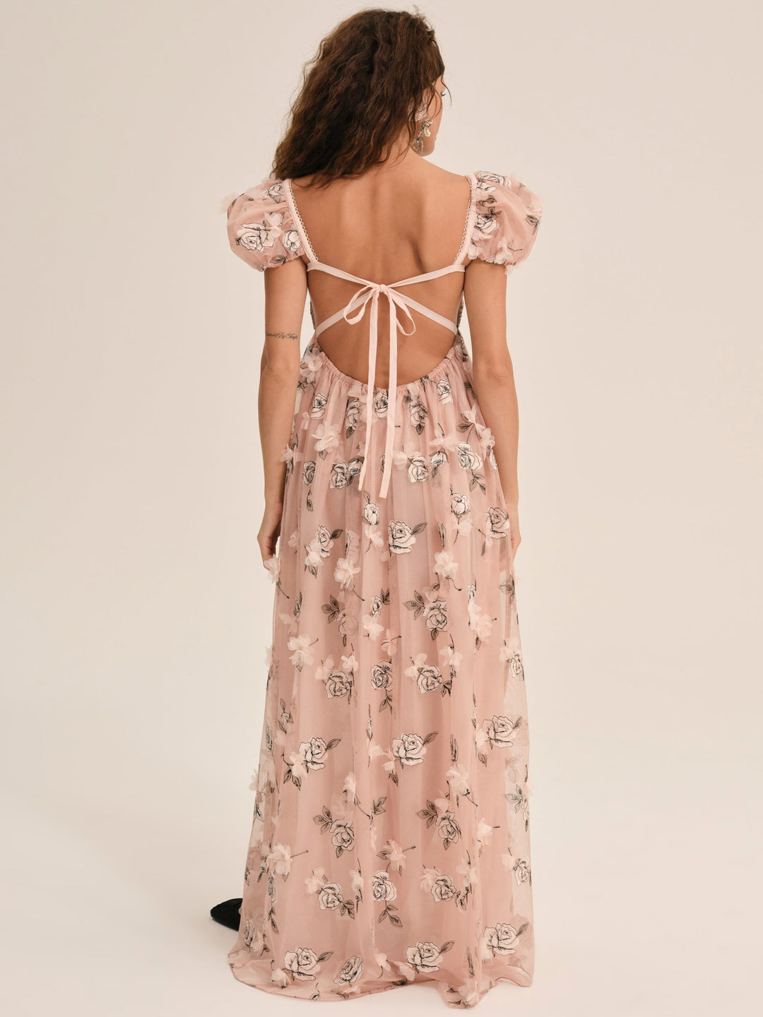 Women Blushing Rose Maxi Dress - Blush