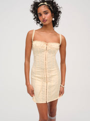 Women Lucy Lace Mini Dress - Buttercream