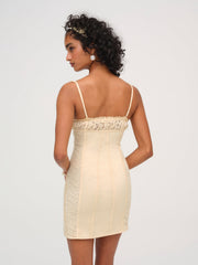 Women Lucy Lace Mini Dress - Buttercream