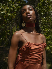 Women Winona Bridesmaid Gown - Orange