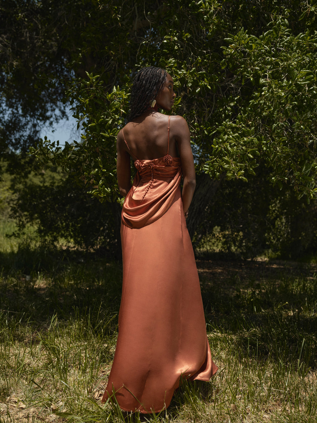 Women Winona Bridesmaid Gown - Orange