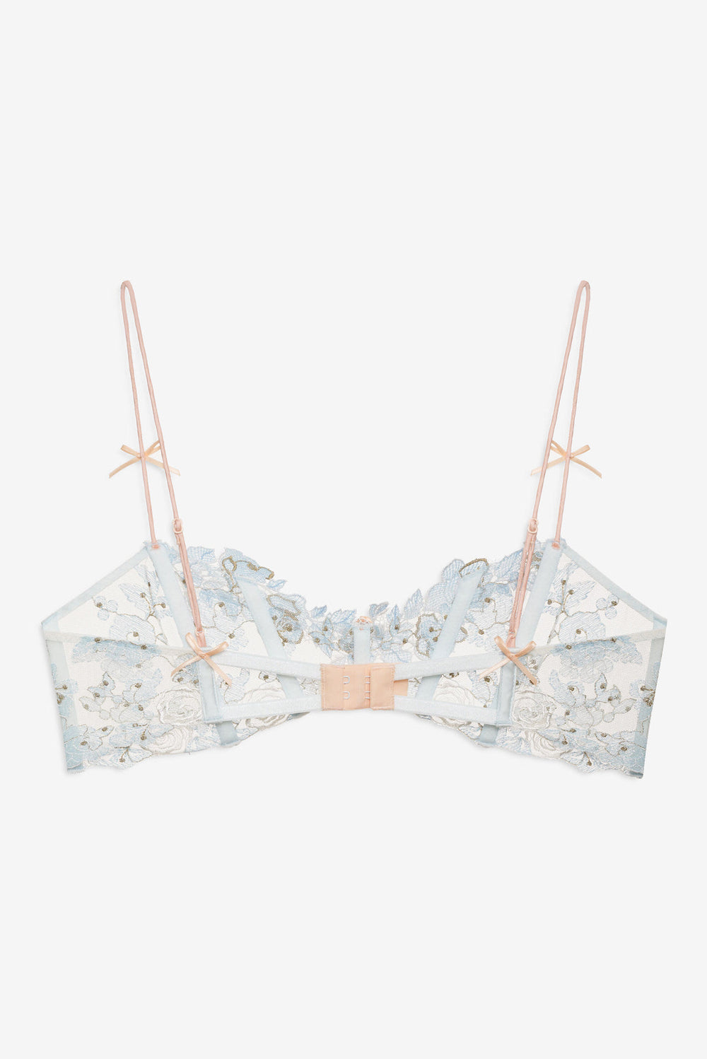 Women Winter Roses Bra - Blue