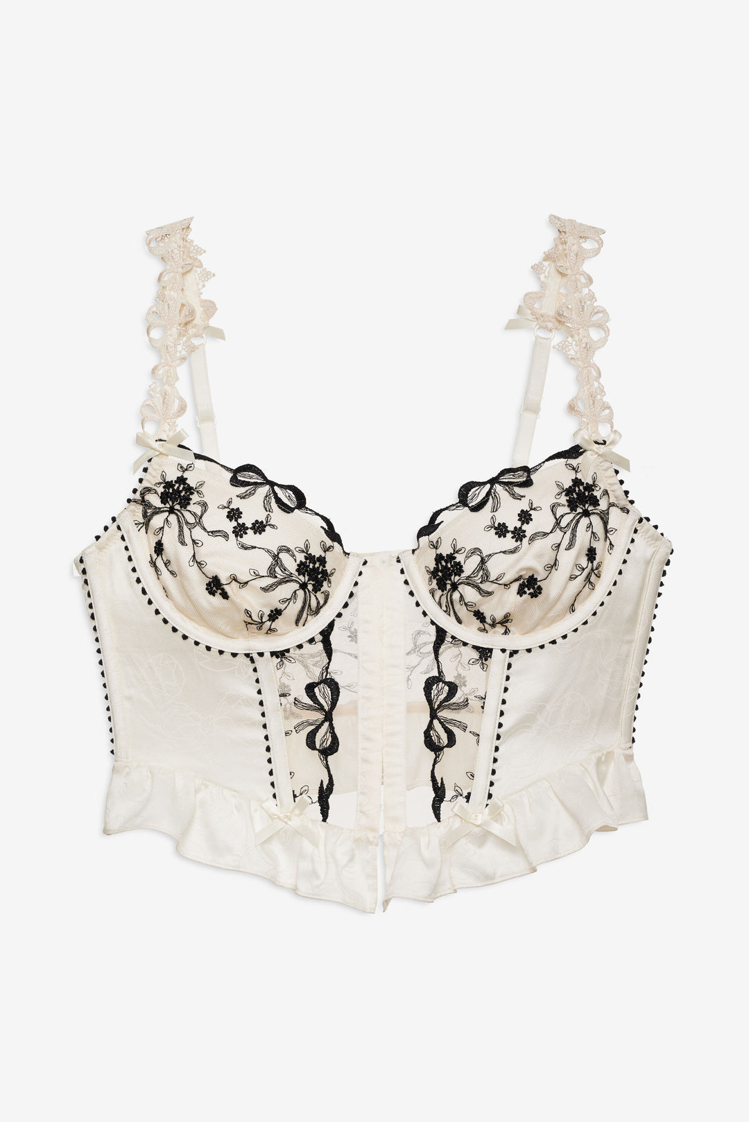Women Bow Time Bustier - Cream