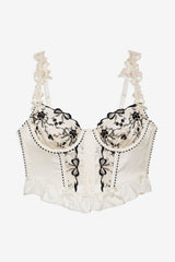 Women Bow Time Bustier - Cream