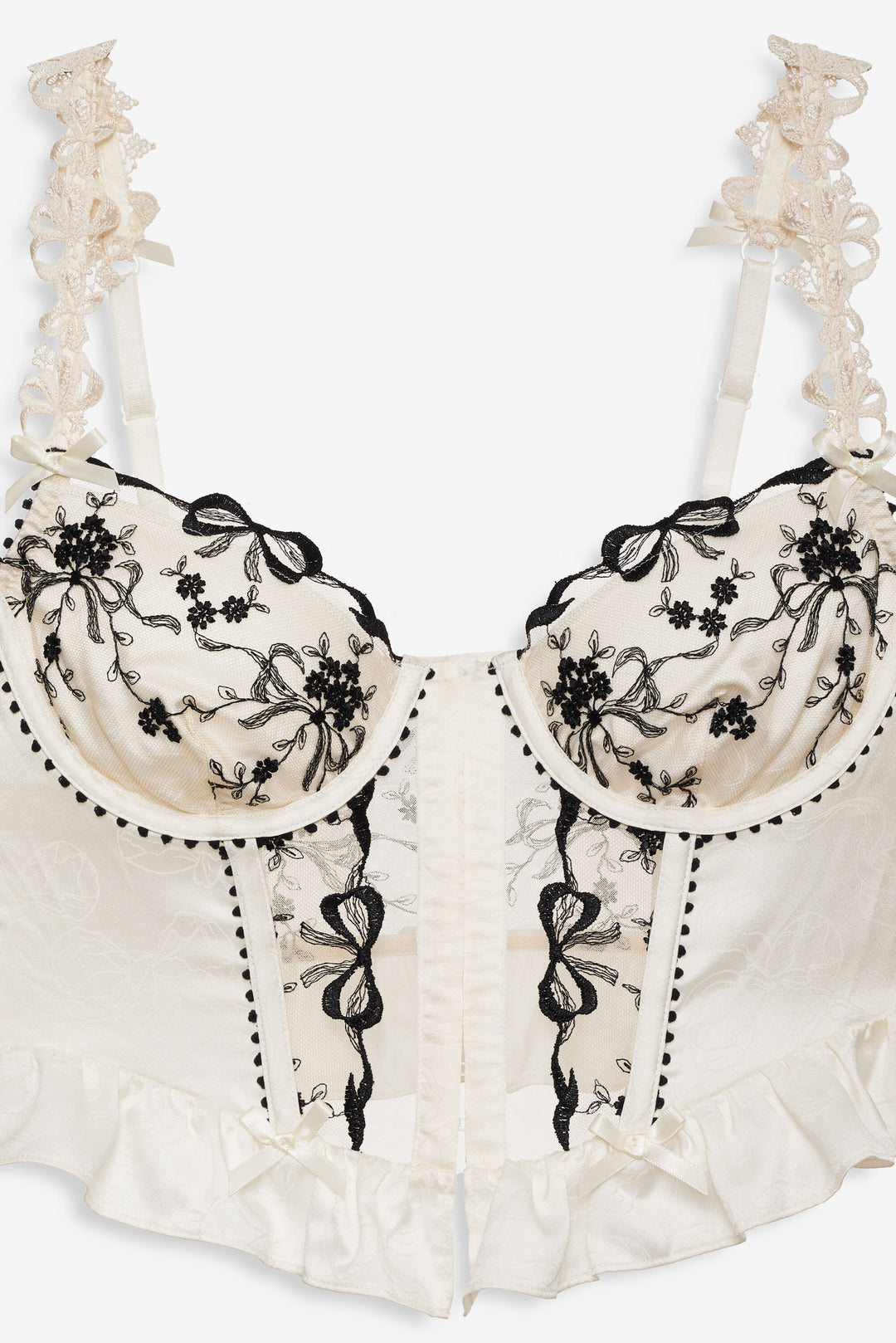 Women Bow Time Bustier - Cream