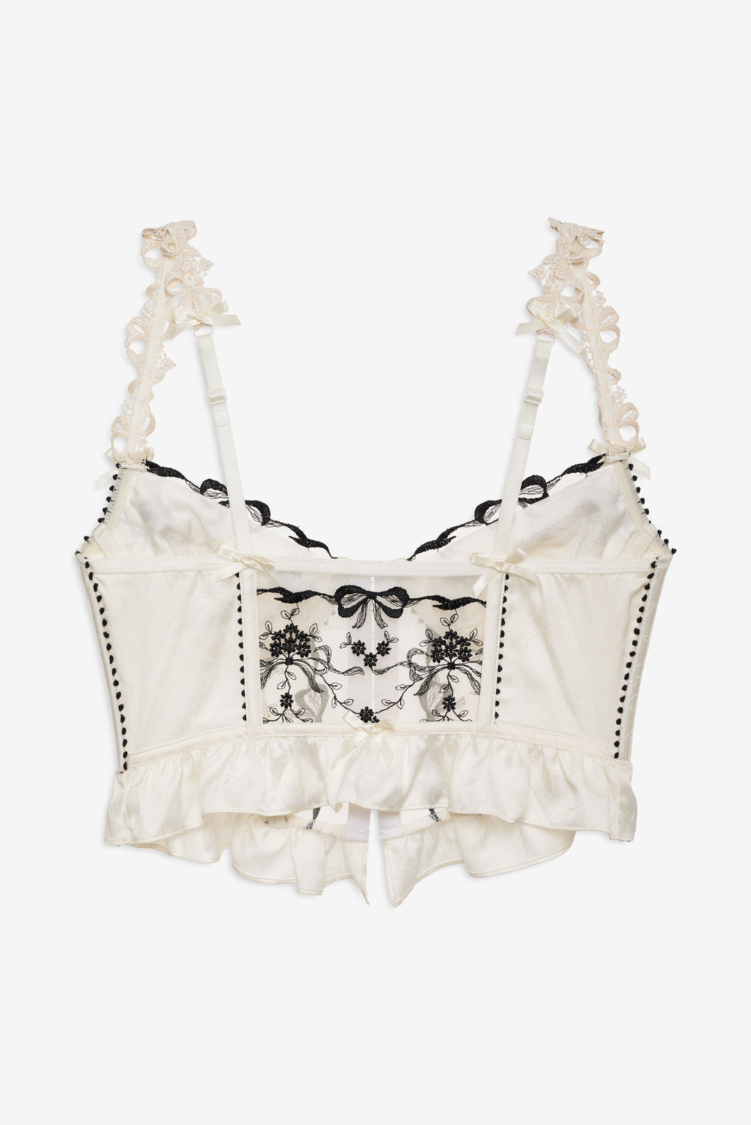Women Bow Time Bustier - Cream