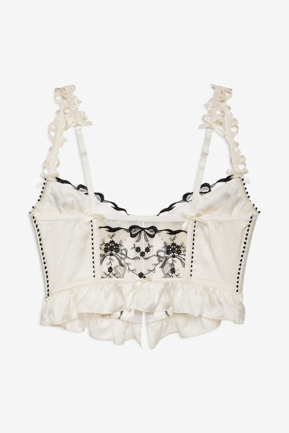 Women Bow Time Bustier - Cream