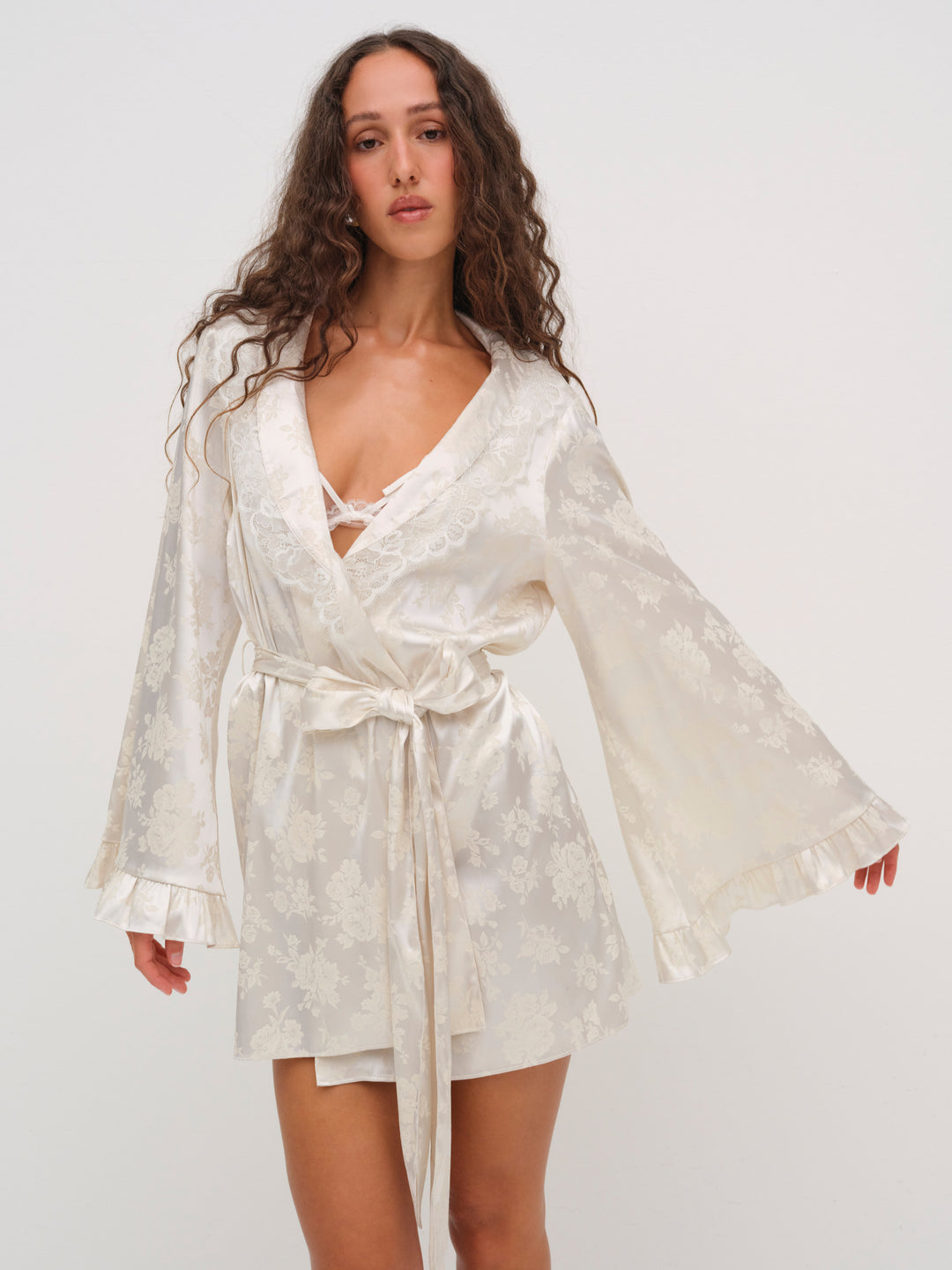 Women Audrey Robe - Cream