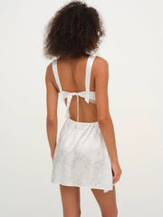 Women Festival Rose Slip Dress - Blue