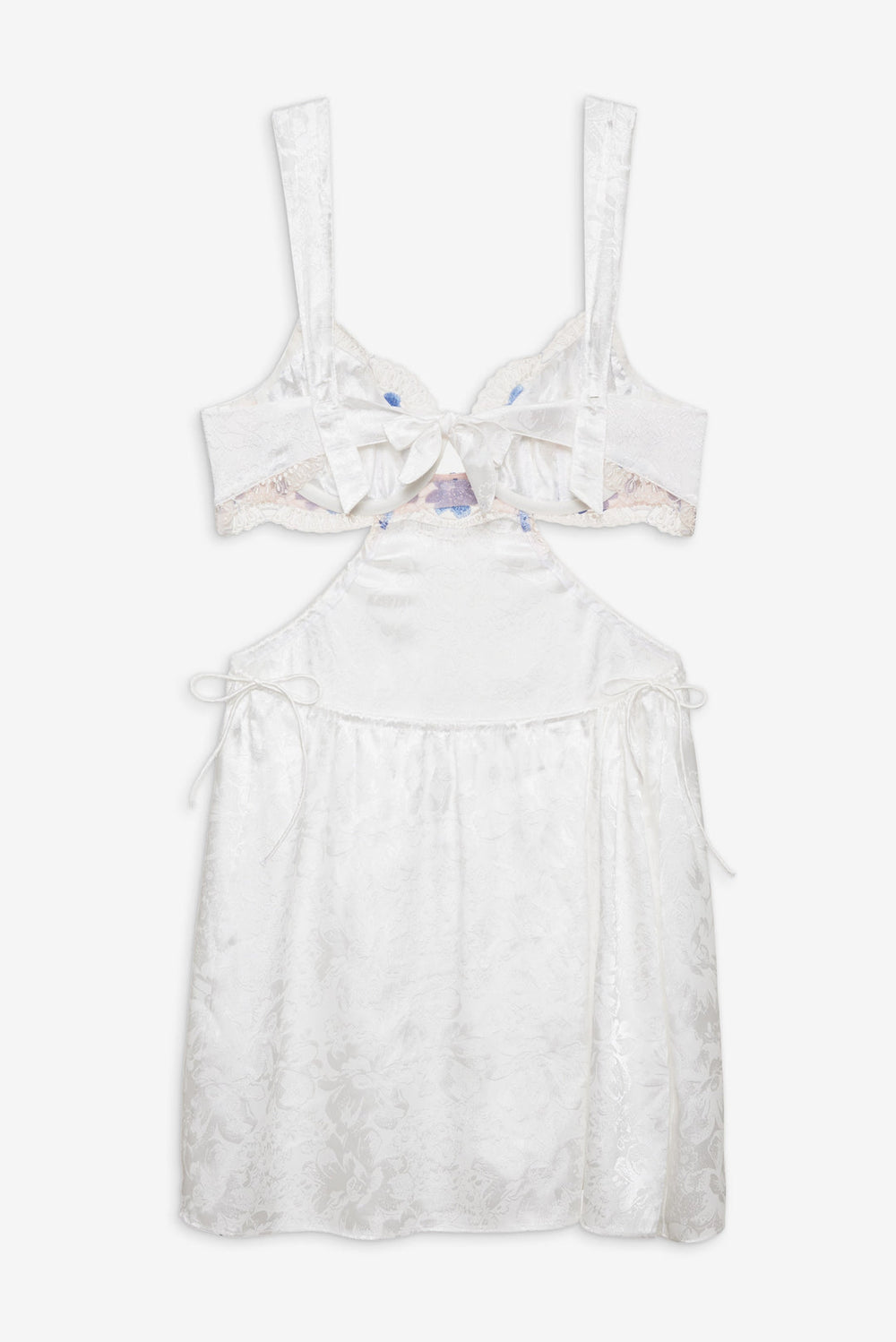 Women Festival Rose Slip Dress - Blue