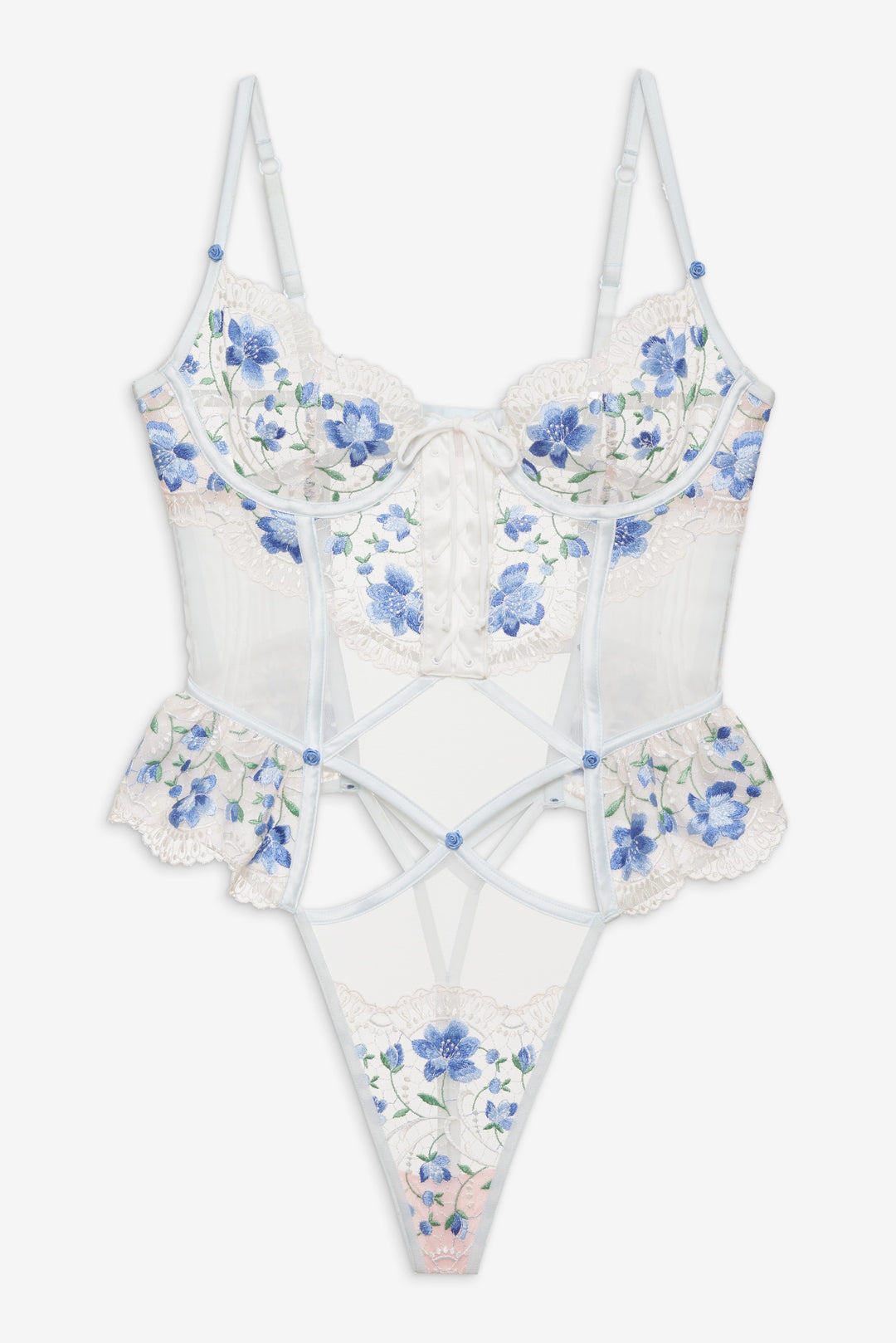 Women Festival Rose Teddy - Blue