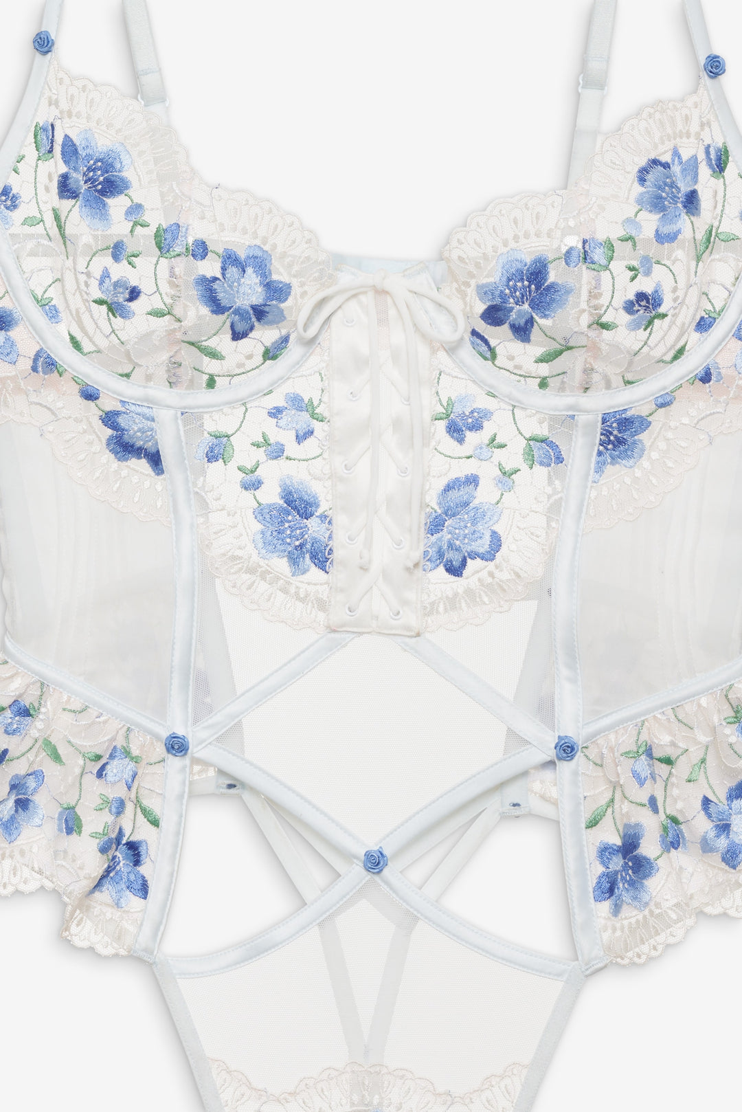 Women Festival Rose Teddy - Blue