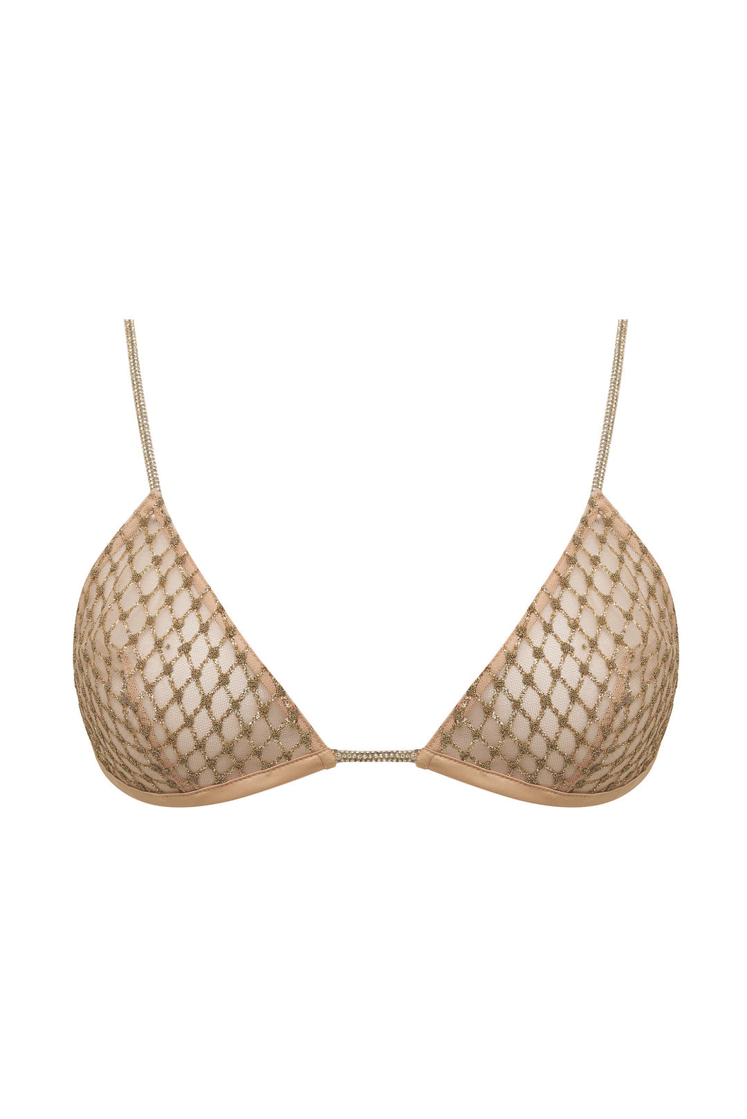 Women Glitter Bralette - Gold