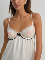 Women Evie Floral Slip Dress - Cream