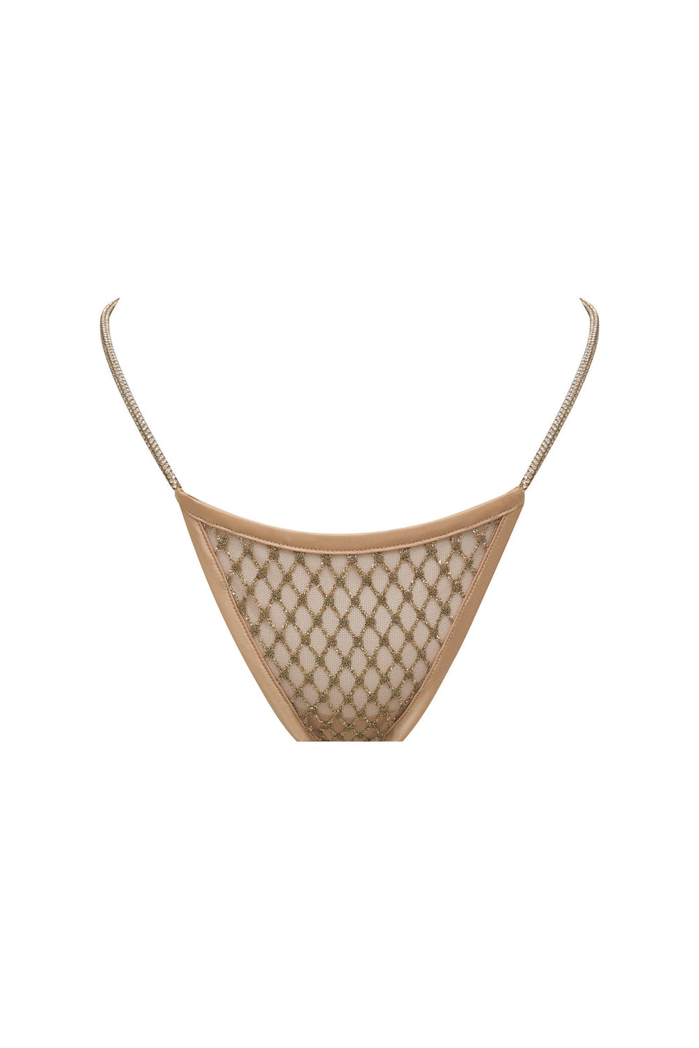 Women Glitter Thong Panty - Gold