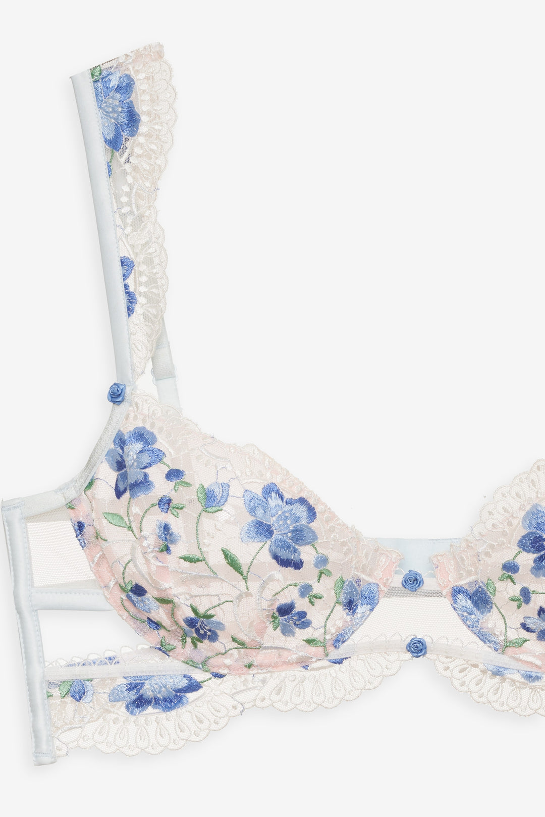 Women Festival Rose Bra - Blue