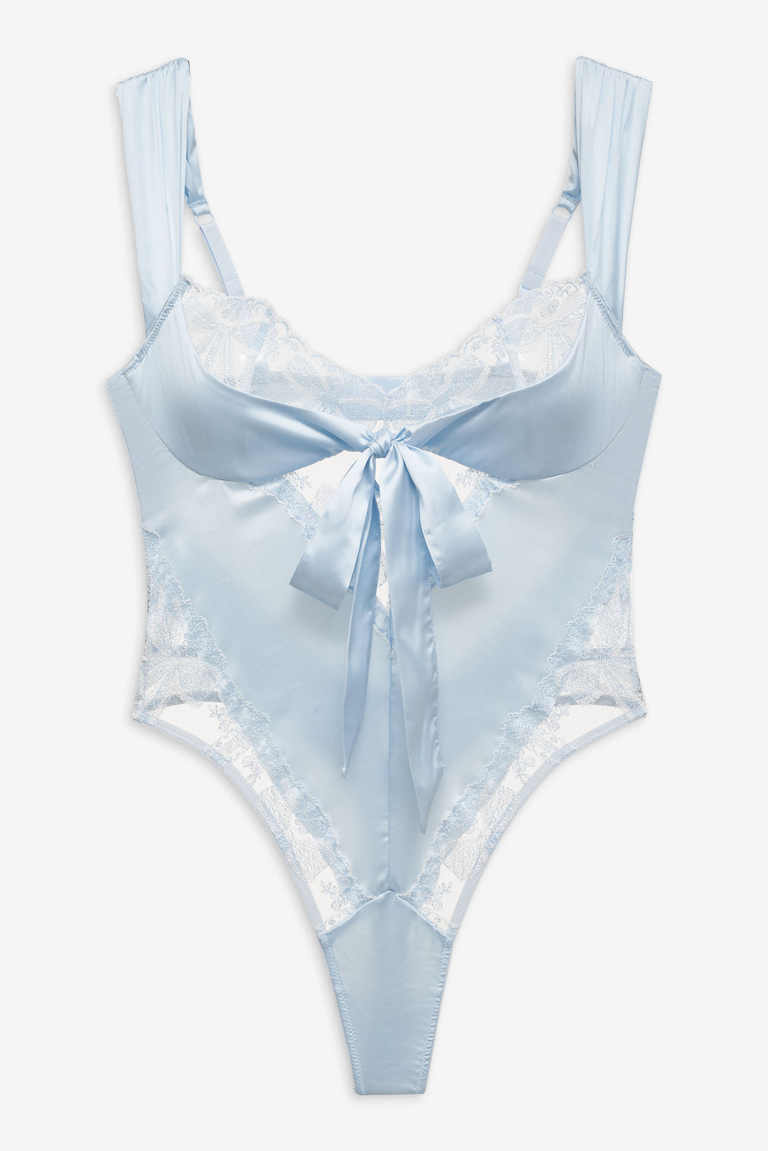 Women Blair Bow Bodysuit - Blue