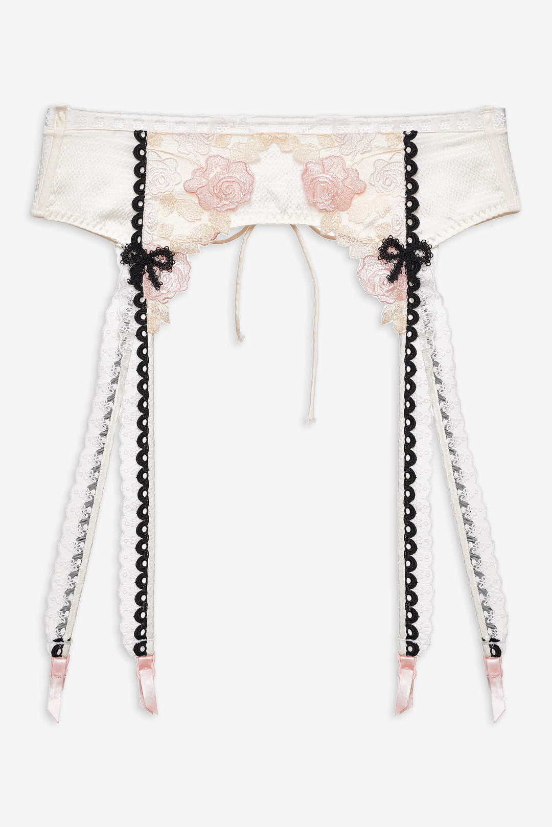 Women Evie Floral Garter Belt - Cream